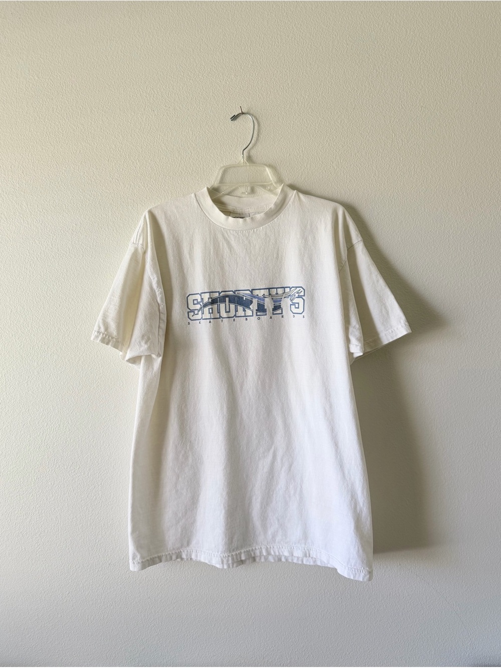 Vintage SHORTY'S Skateboards Spell Out T Shirt 90s White XL